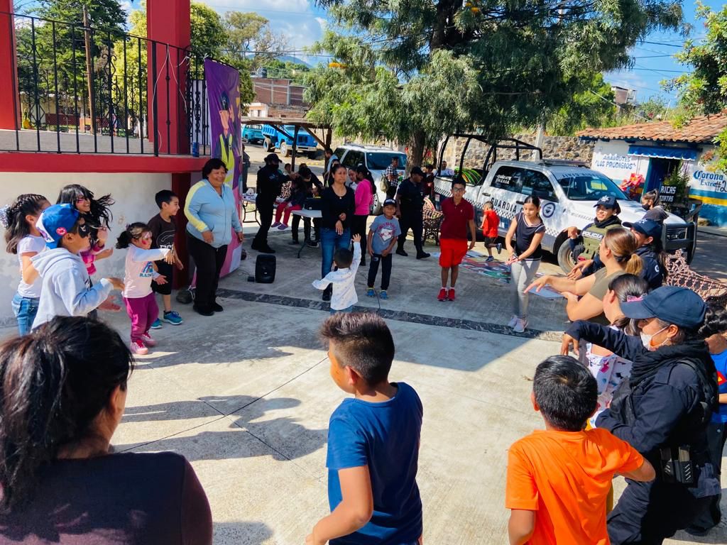 Lleva SSP “Un día con tu Guardia Civil” a niños y niñas de Tiripetío, en Morelia