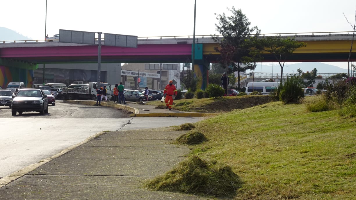 Gobierno de Morelia embellece áreas verdes en salidas a Charo y Mil Cumbres