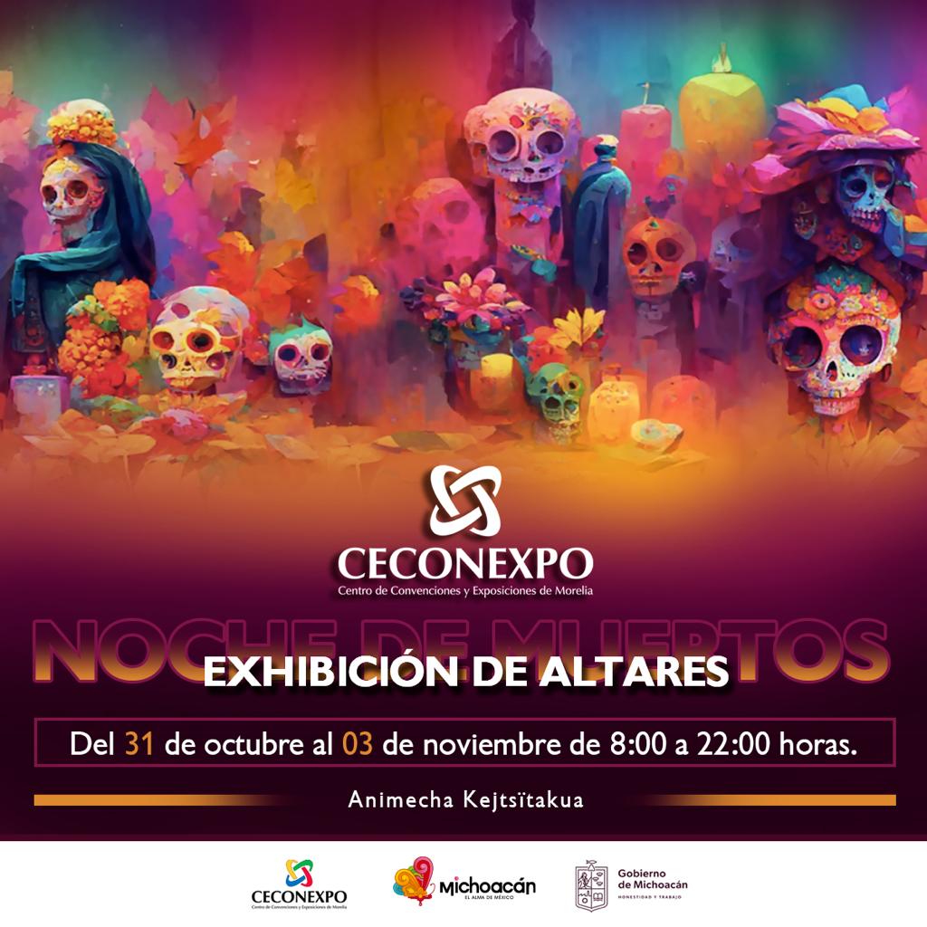 Invita Ceconexpo a visitar el altar monumental de Noche de Muertos.