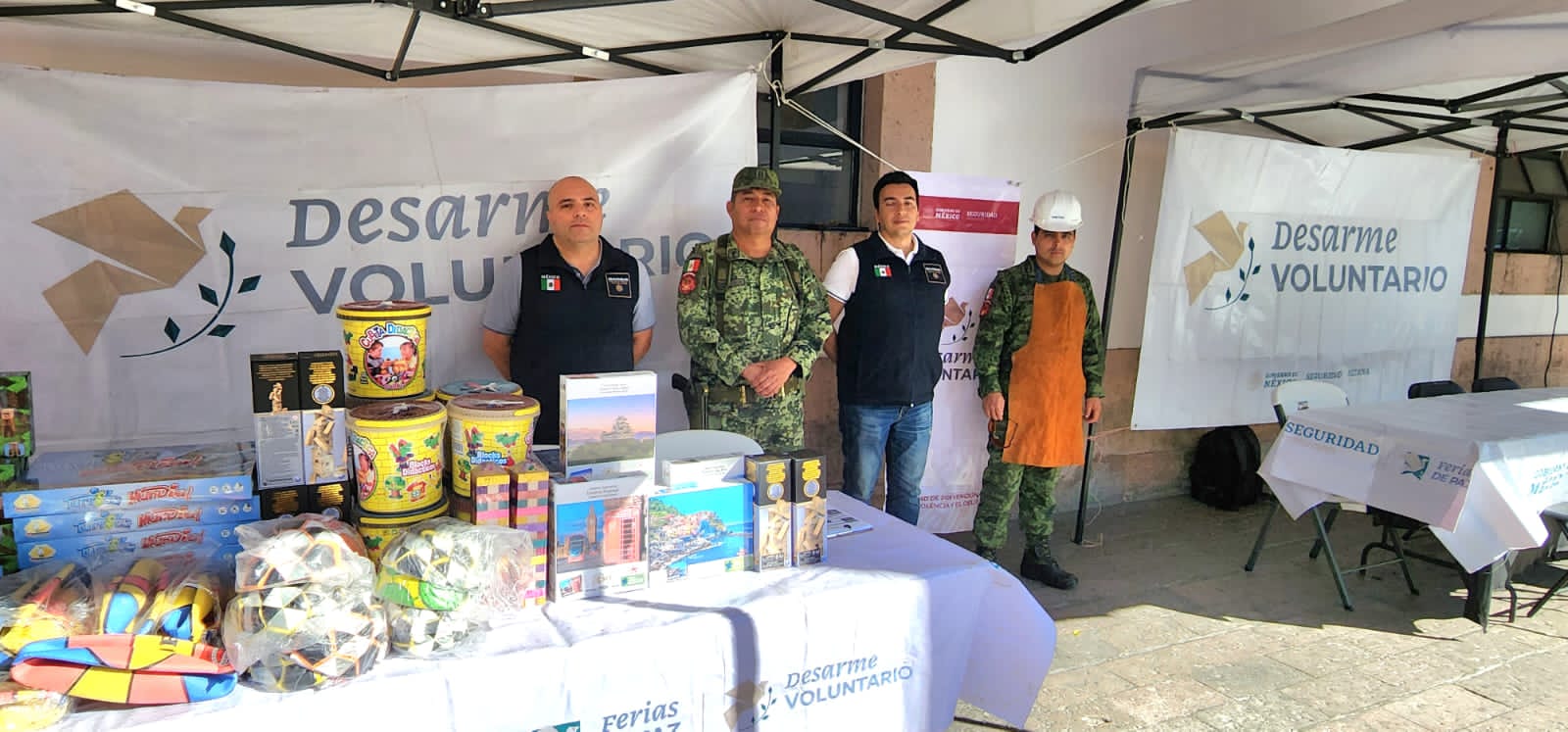 Del 15 al 17 de diciembre, canje de armas y juguetes bélicos en Morelia y Zamora