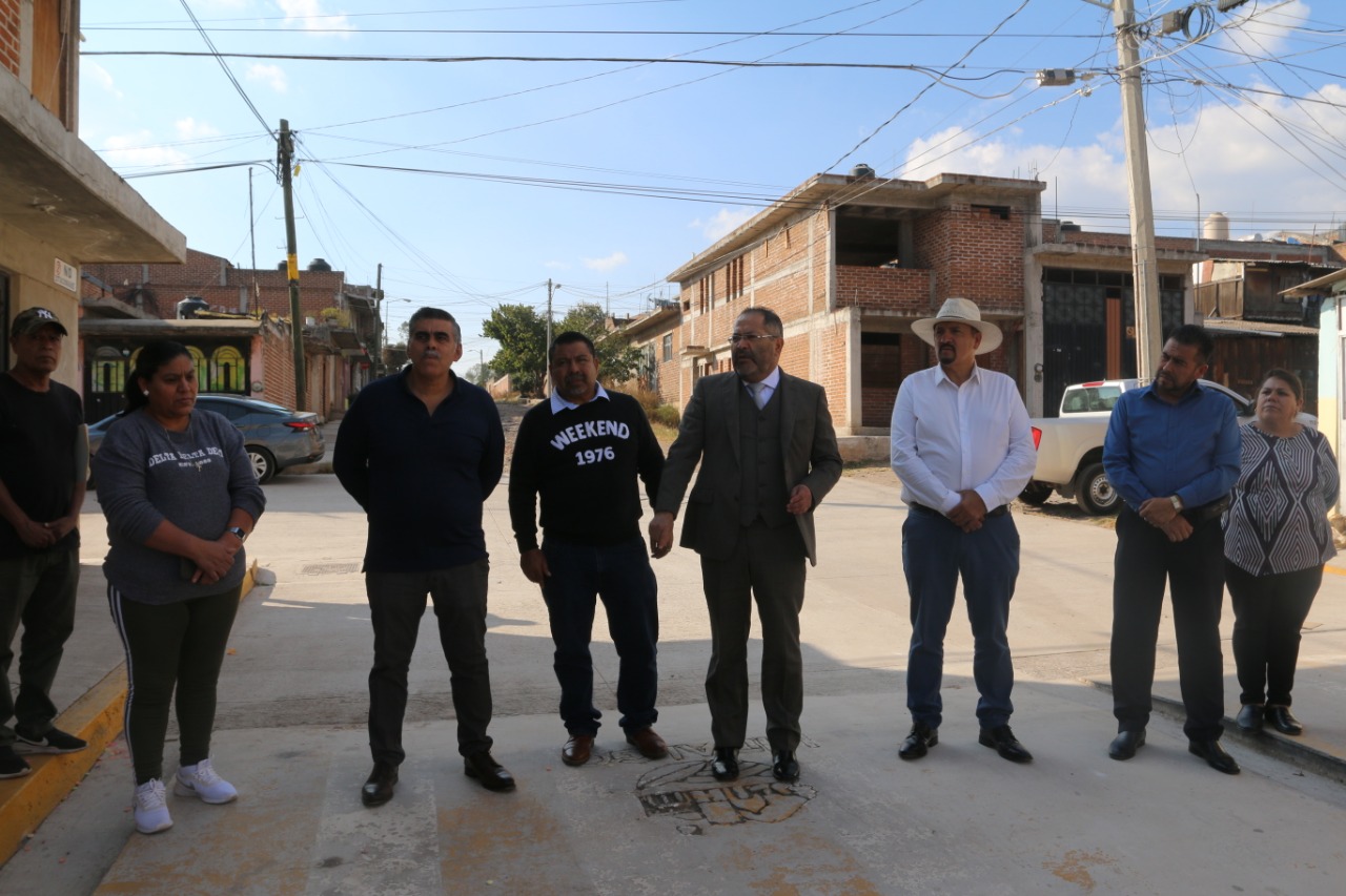 Al 30% los trabajos de construcción de la pavimentación de la calle Providencia de la colonia Fábrica la Virgen