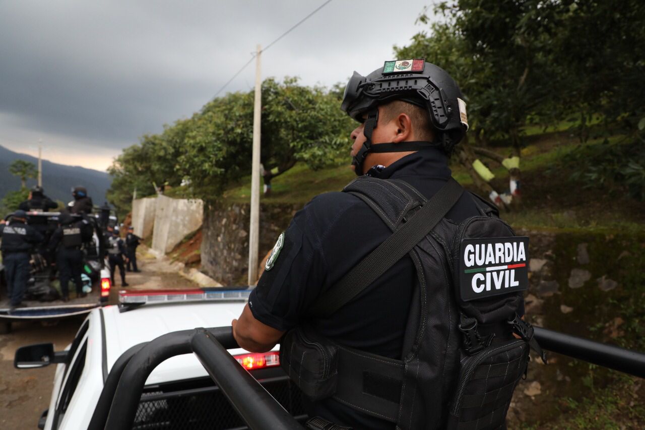 Guardia Civil asegura presunto agresor de una mujer, en Apatzingán