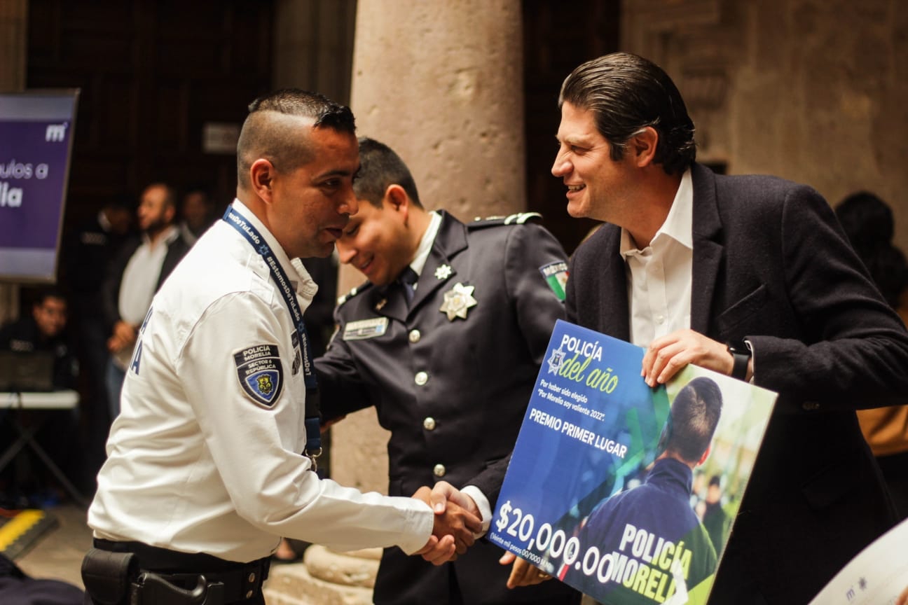 Reconoce gobierno de Alfonso Martínez, a la Policía Morelia