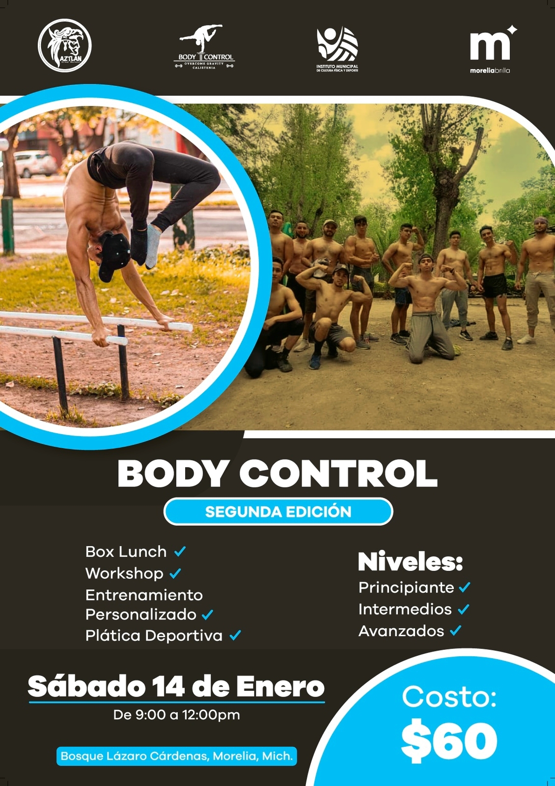 Convoca Gobierno de Morelia a “Body Control Overcome Gravity 2023”