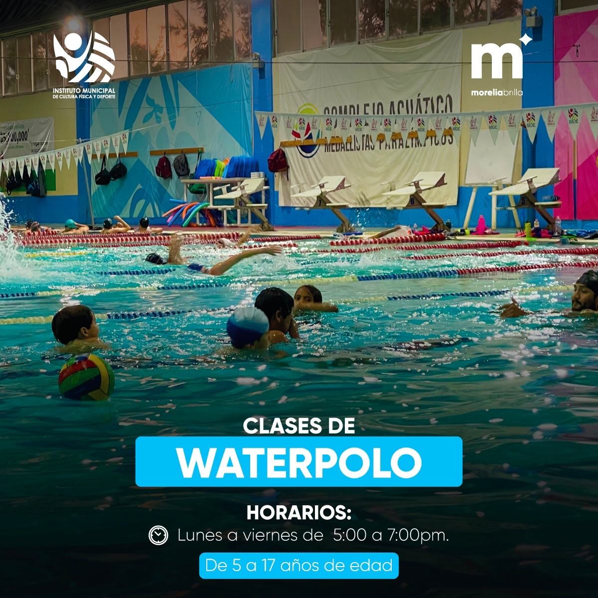 Imcufide invita a niñas, niños y adolescentes a la Academia de polo acuático