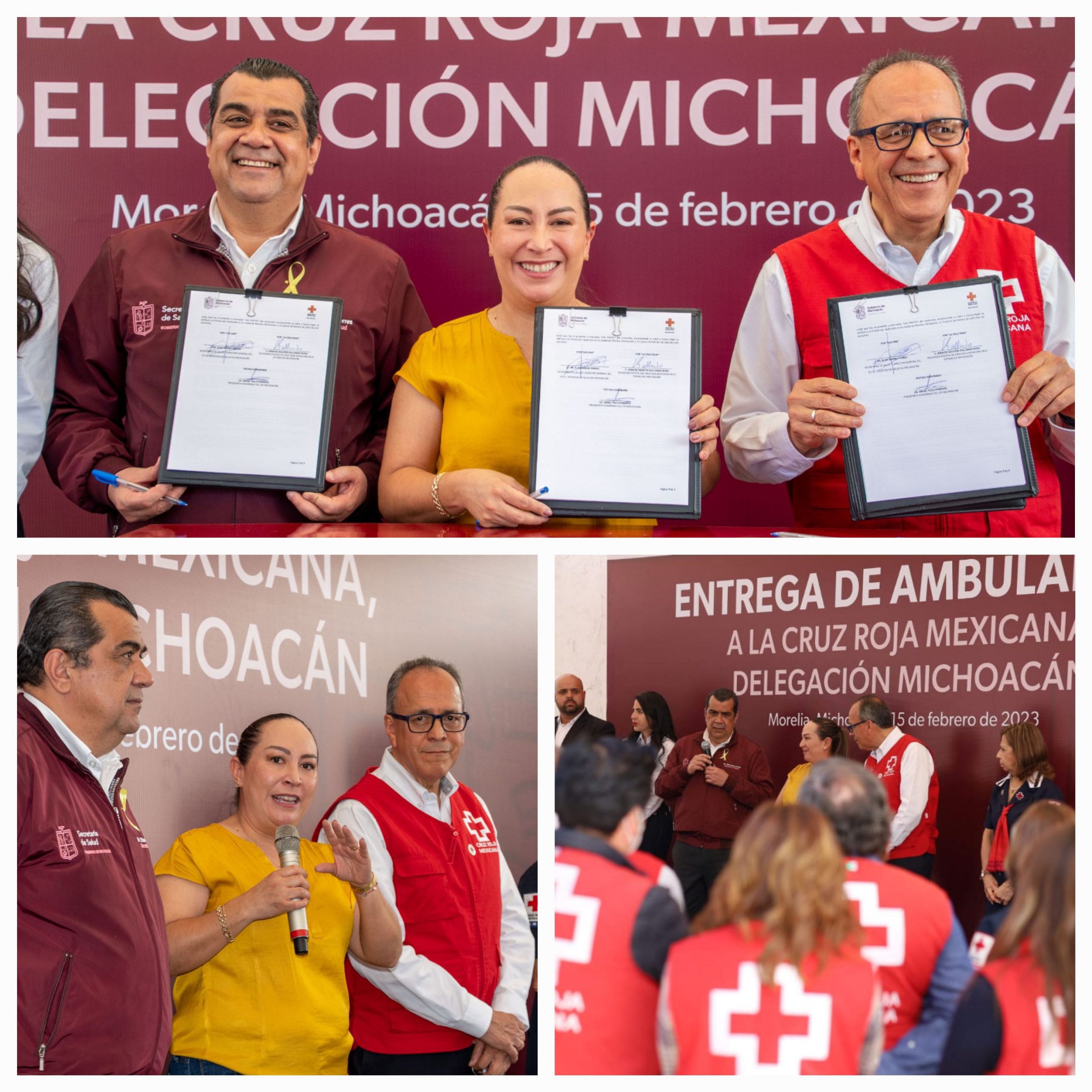 Donan DIF y SSM ambulancia a la Cruz Roja Michoacán