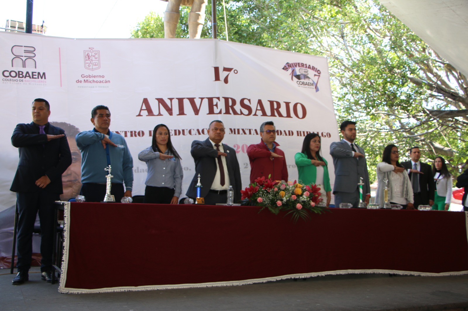José Trinidad Lara asistió al acto cívico conmemorativo del 17 Aniversario del CABAEM