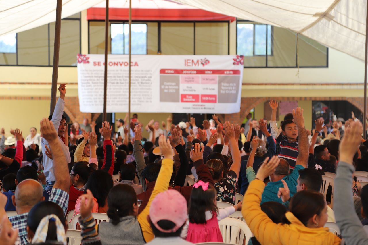 REALIZA EL IEM CON ÉXITO CONSULTA INDÍGENA OTOMÍDE LA TENENCIA DE SAN CRISTÓBAL EN OCAMPO.