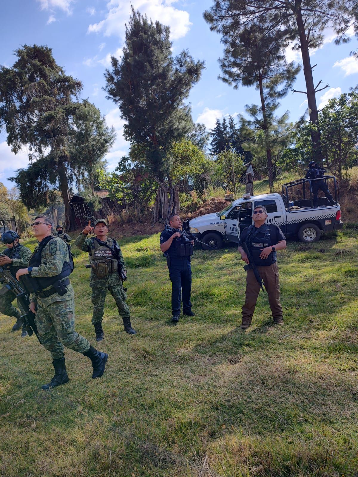 SSP, Sedena y GN localizan y desmantelan campamentos ilícitos, en el Municipio de Hidalgo
