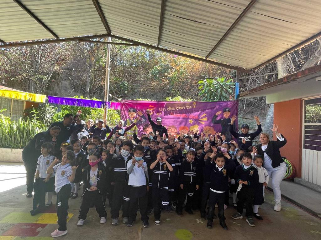 Promueve Guardia Civil patriotismo a estudiantes de Morelia.