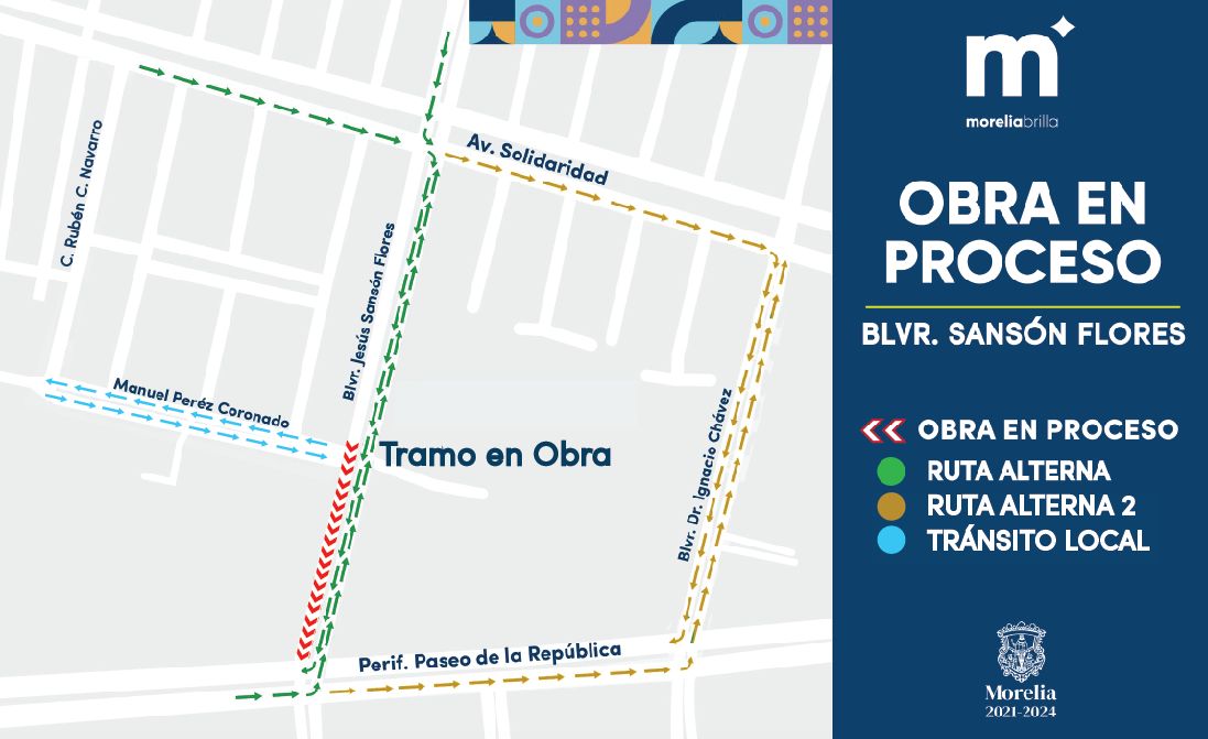 Gobierno Municipal informa intervención en Boulevard Sansón Flores