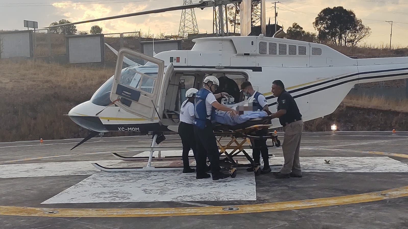 SSP traslada vía aérea a paciente de la tercera edad con quemaduras