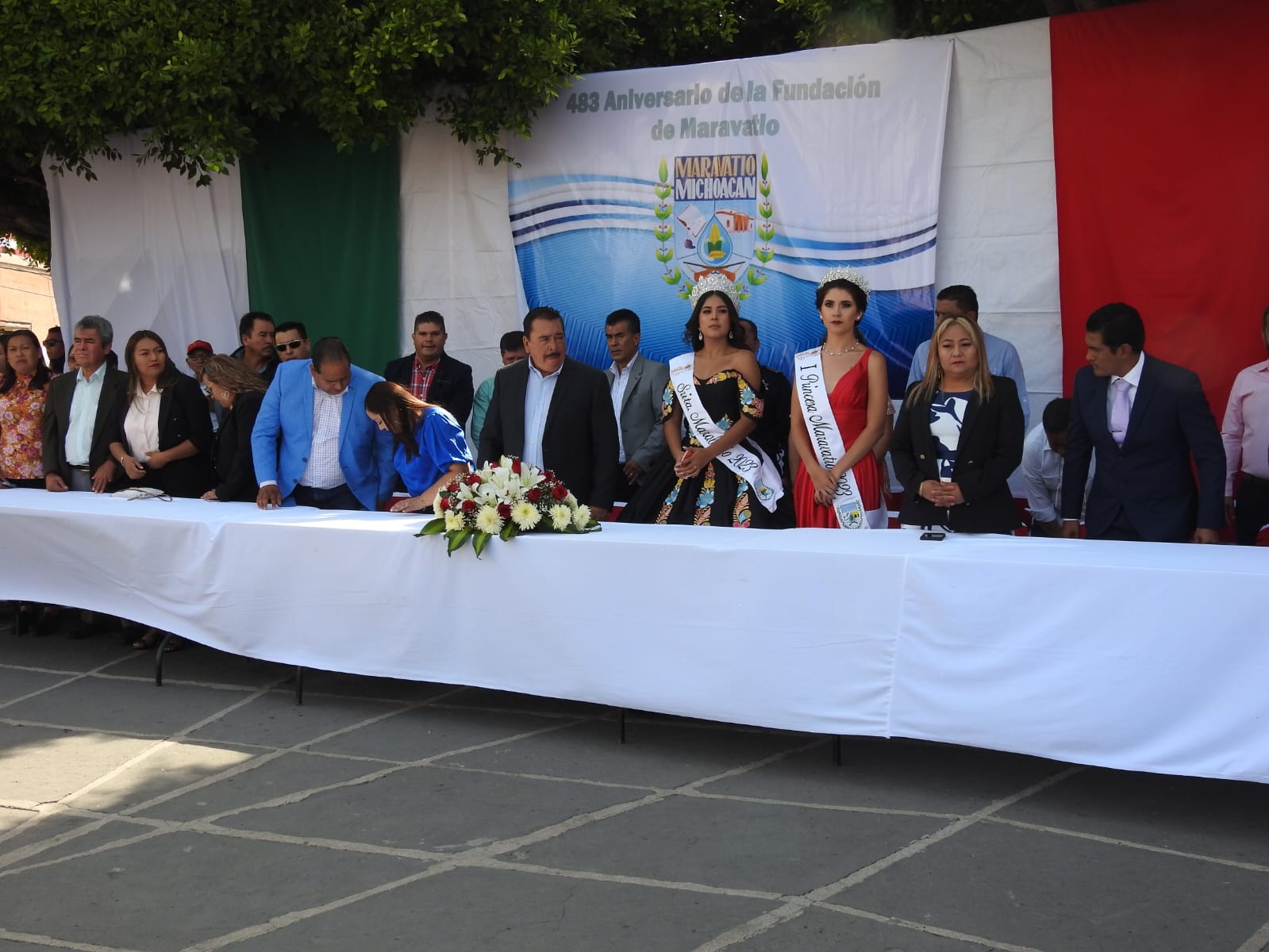 Con acto cívico conmemoran el 483 aniversario de fundación de Maravatio