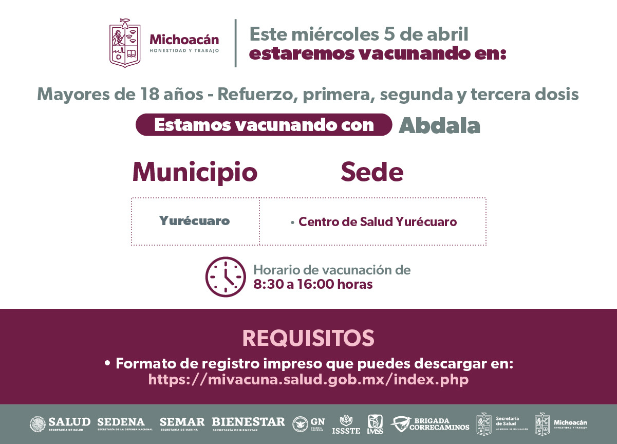 Anuncia SSM vacunación contra COVID-19 en 88 municipios de Michoacán