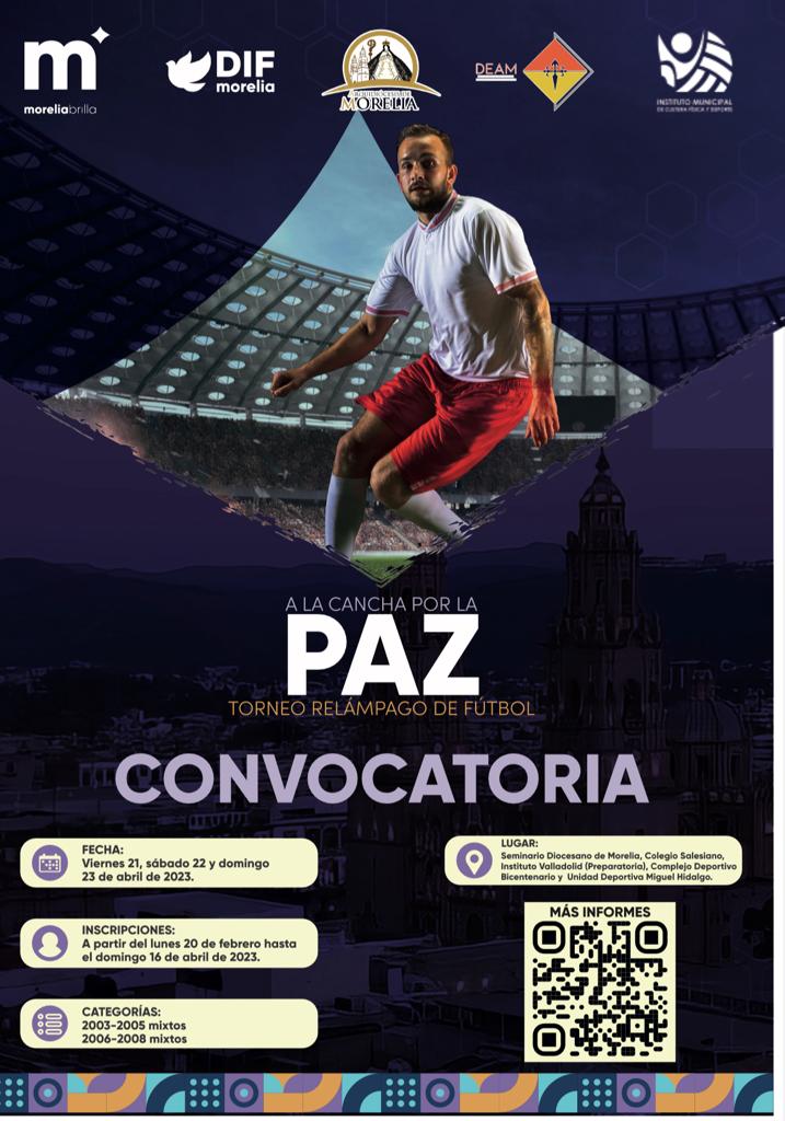Continúan abiertas las inscripciones al Torneo «A la Cancha por la Paz»