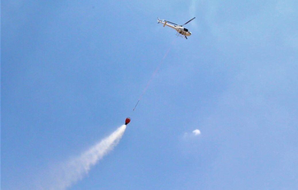Con capacidad humana y helicópteros, SSP coadyuva en el combate a incendios