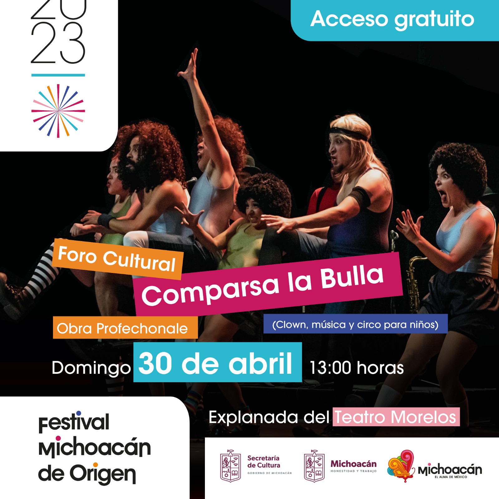 Invita Secum a niñas y niños a la obra de teatro Profechonale, en el Festival Michoacán de Origen.
