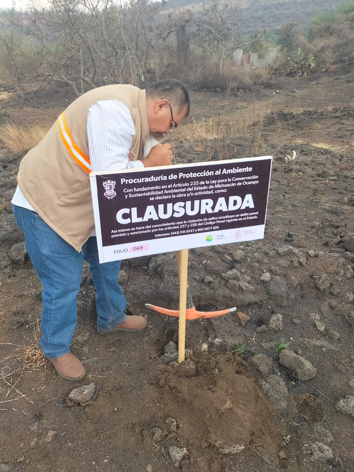 Clausura Proam obra en Área Natural Protegida de La Mintzita