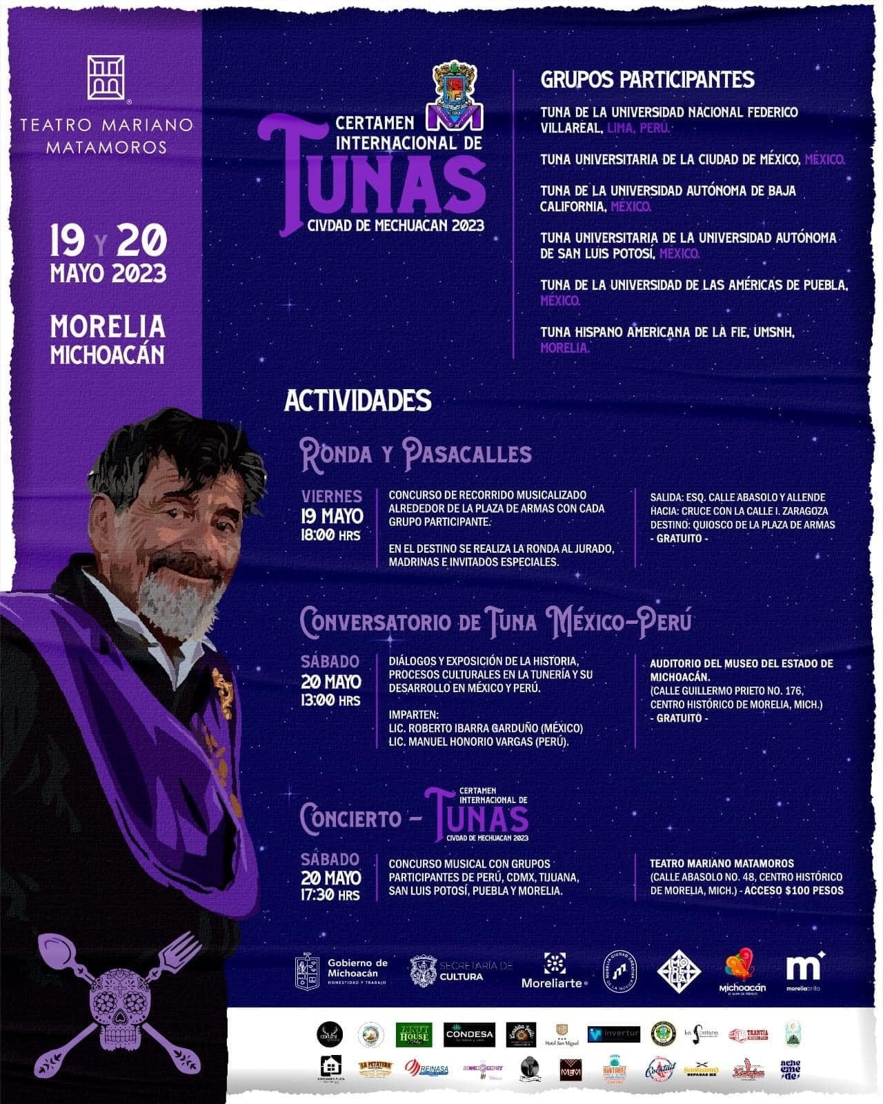 Todo listo para el Certamen Internacional de Tunas «Civdad de Mechoacan 2023»