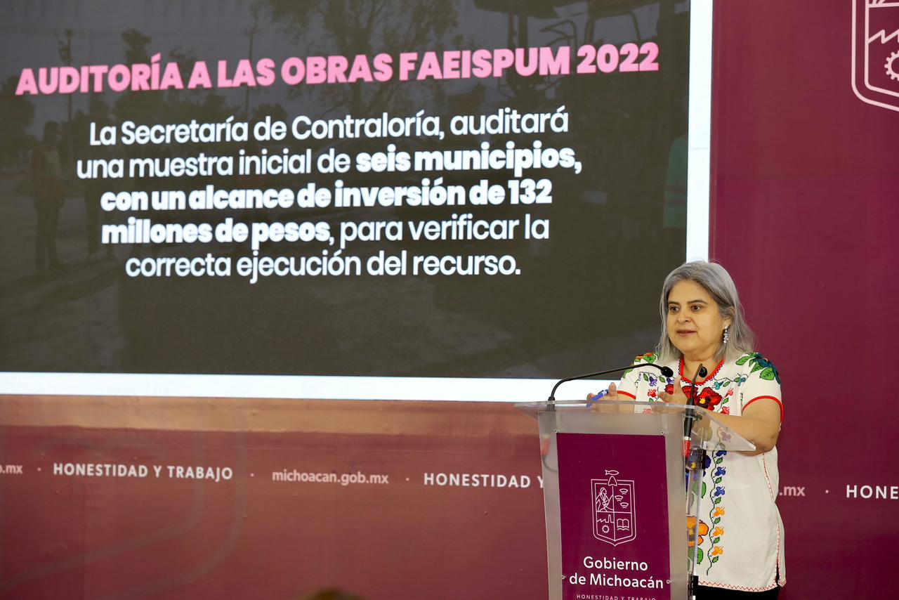 Gobierno de Michoacán auditará inversión del Faeispum en obra pública de municipios.