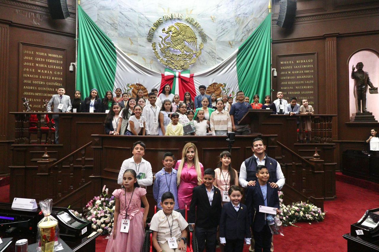 La voz de la niñez retumba en congreso michoacano, piden un Estado más incluyente: Ivonne Pantoja.