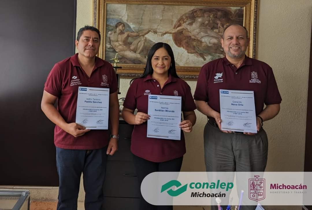 En CONALEP personal directivo y administrativo recibió certificación en “Introducción a la Norma ISO 21001 2018”