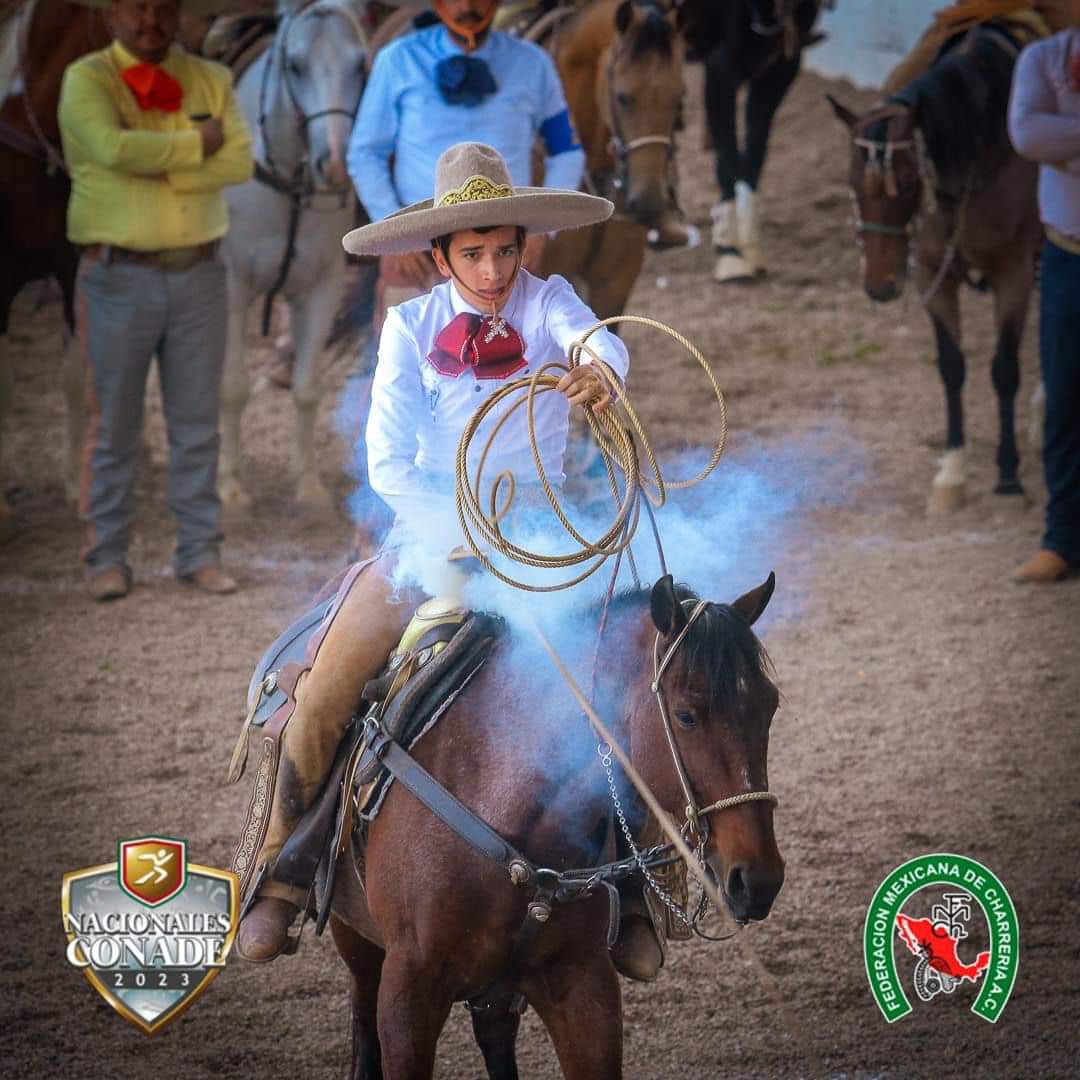 Destaca nuevamente el joven charro Michoacáno, Alejandro Aceves Sánchez en  las Olimpiadas Nacionales de Charrería