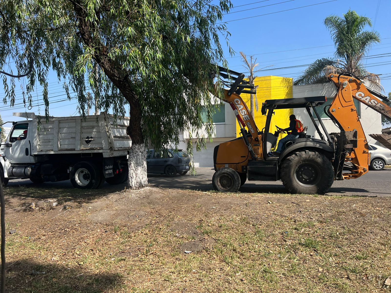 Trabaja Gobierno Municipal en limpieza de camellón de Salida Charo