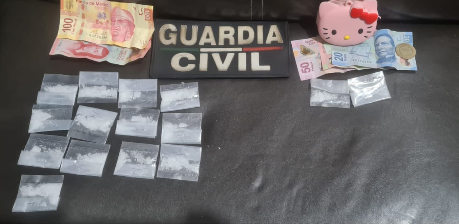 Tras patrullajes en Lagunillas, SSP asegura a 2 en posesión de droga