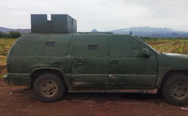 A través de la BOI Apatzingán se aseguran 2 vehículos “monstruo”, armas largas y más de mil 400 municiones: SSP