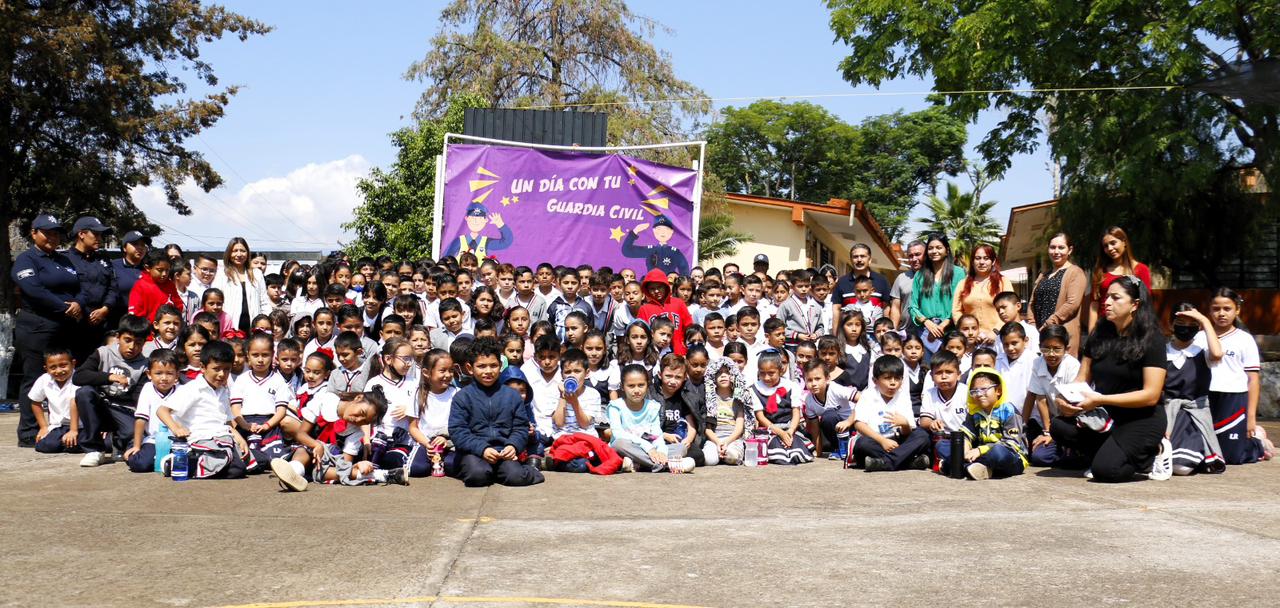Guardia Civil promueve la Prevención al Delito y la Violencia de Género a estudiantes de primaria, en Morelia