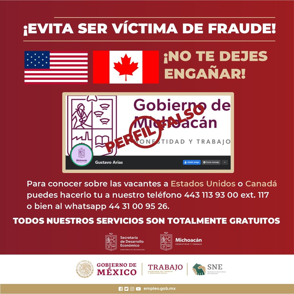 Sedeco alerta sobre falsas vacantes de empleo para Canadá.