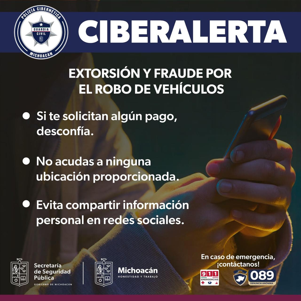 SSP alerta por supuestas extorsiones en redes sociales