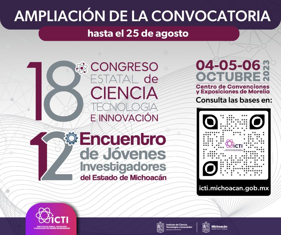 Amplía ICTI plazo para participar en el Premio Estatal de Ciencia