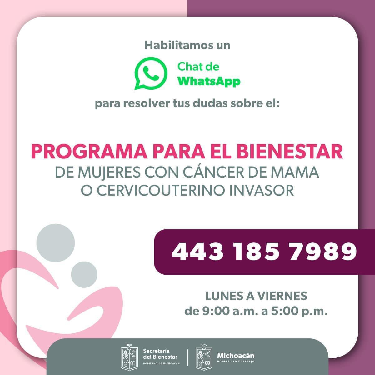 Bedolla abraza causa de mujeres con cáncer; continúa registro al programa.   