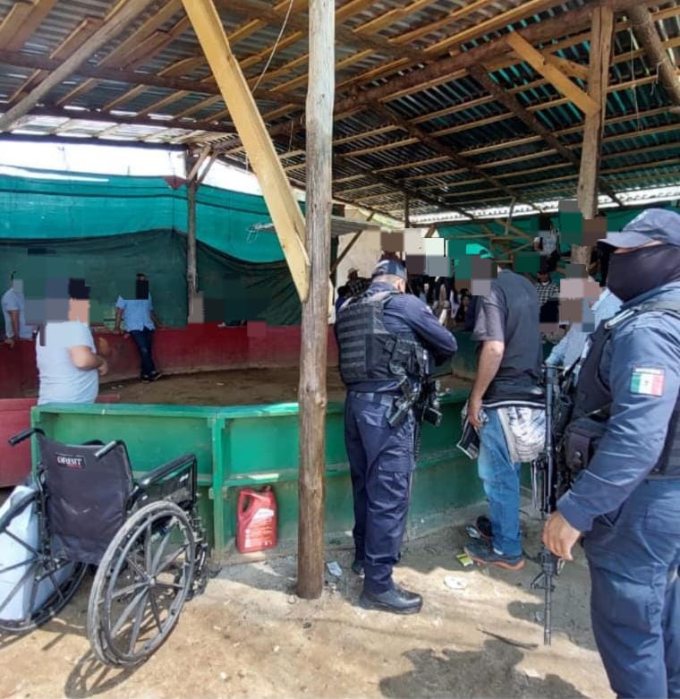 GC desactiva de Palenque Clandestino en Ciudad Hidalgo.