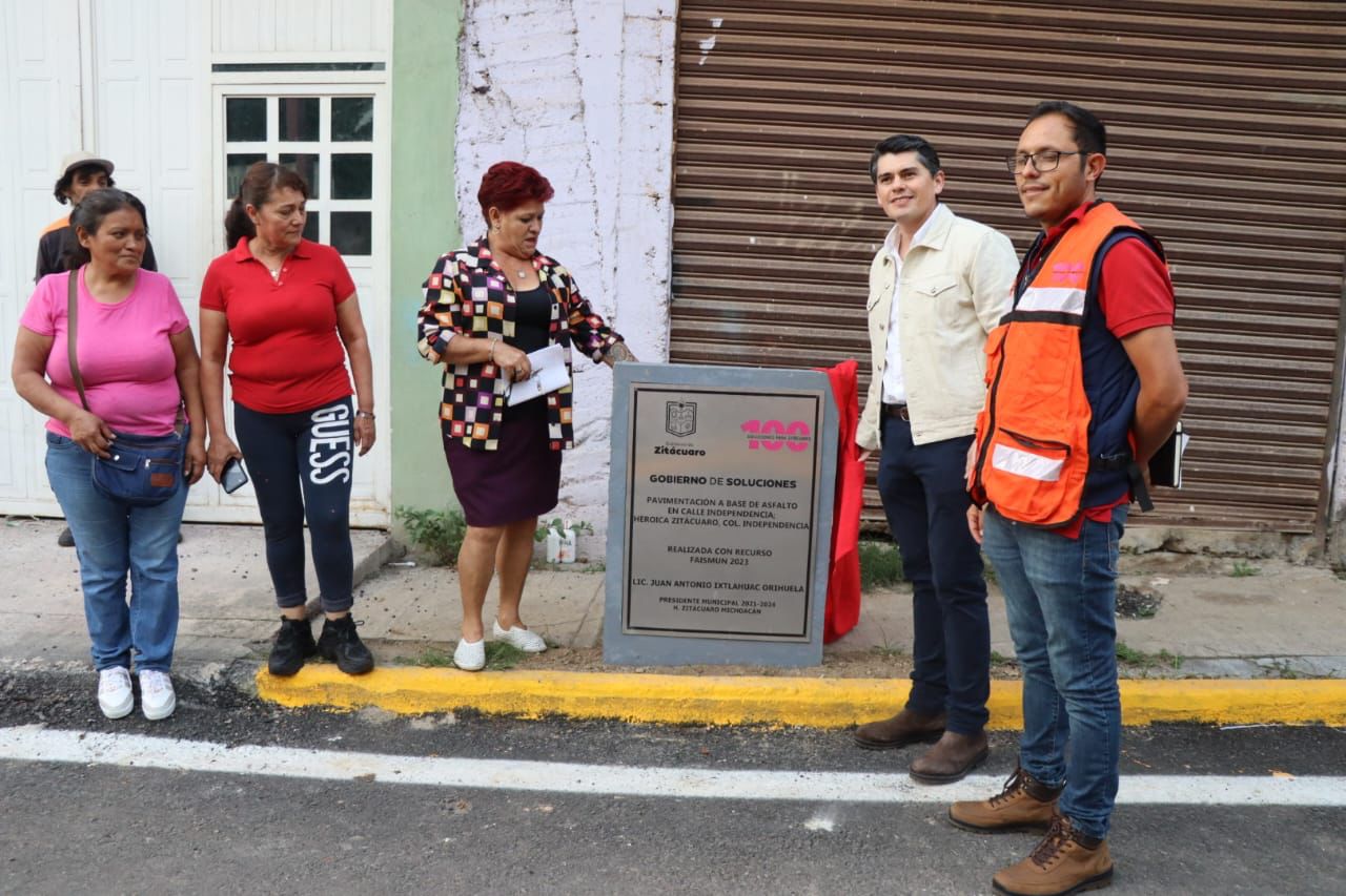 Reconstruye Gobierno de Toño Ixtláhuac la calle Ciudad de la Independencia 
