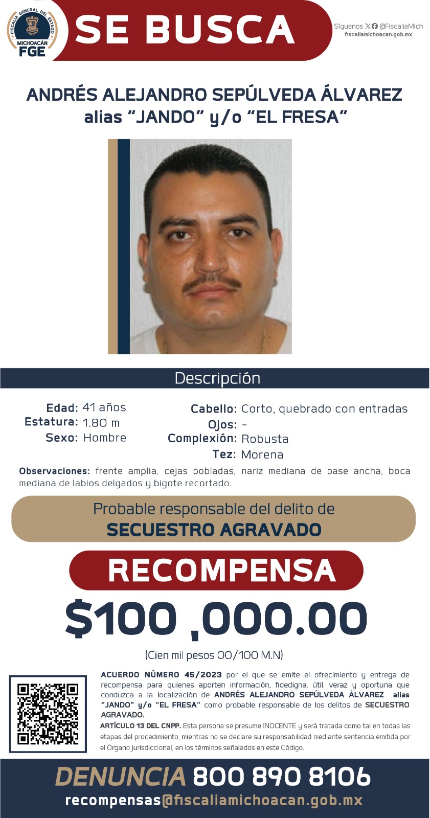 Ofrece FGE recompensa para localizar, aprehender o detener a 11 personas, presuntas integrantes de células criminales