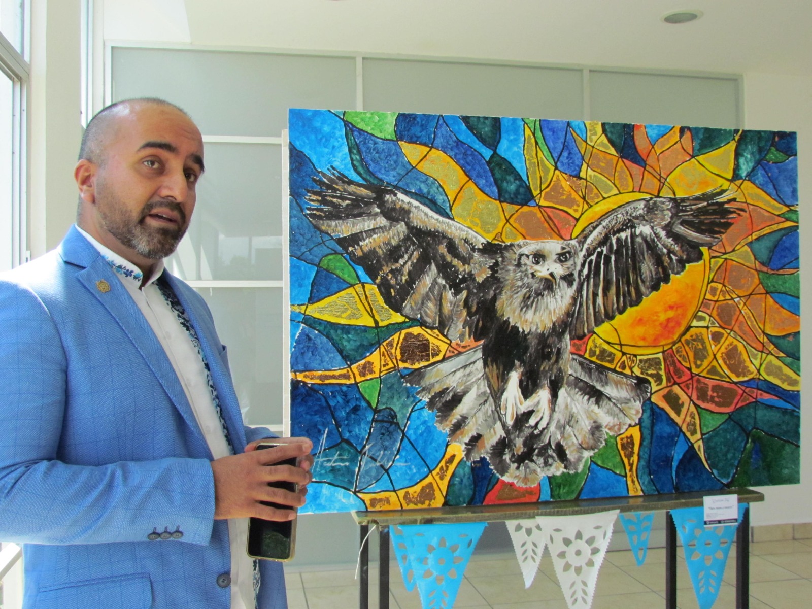 En Unidad Profesional se inauguró la exposición pictórica 3×15 de Héctor Patrolw