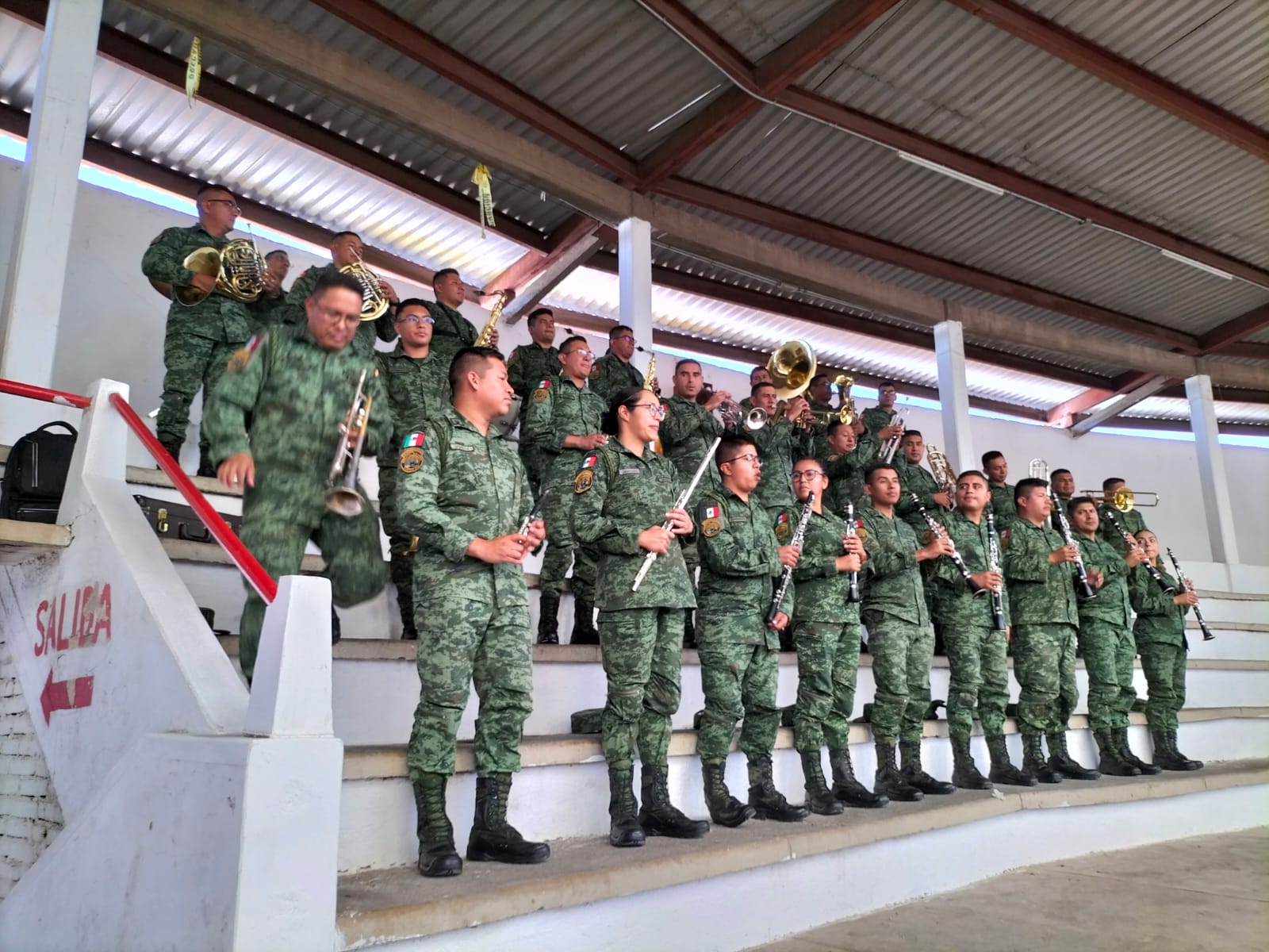 Banda de Música del Ejército Mexicano perteneciente a la XII Región Militar, sorprende a los asistentes durante el 1er. Festival del Patrimonio Cultural
