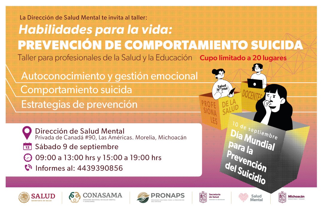 SSM capacitará a docentes en prevención del suicidio en jóvenes.
