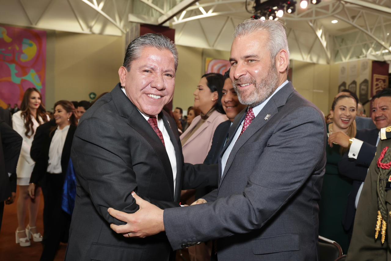Asiste Bedolla a Segundo Informe de gobernador de Zacatecas.