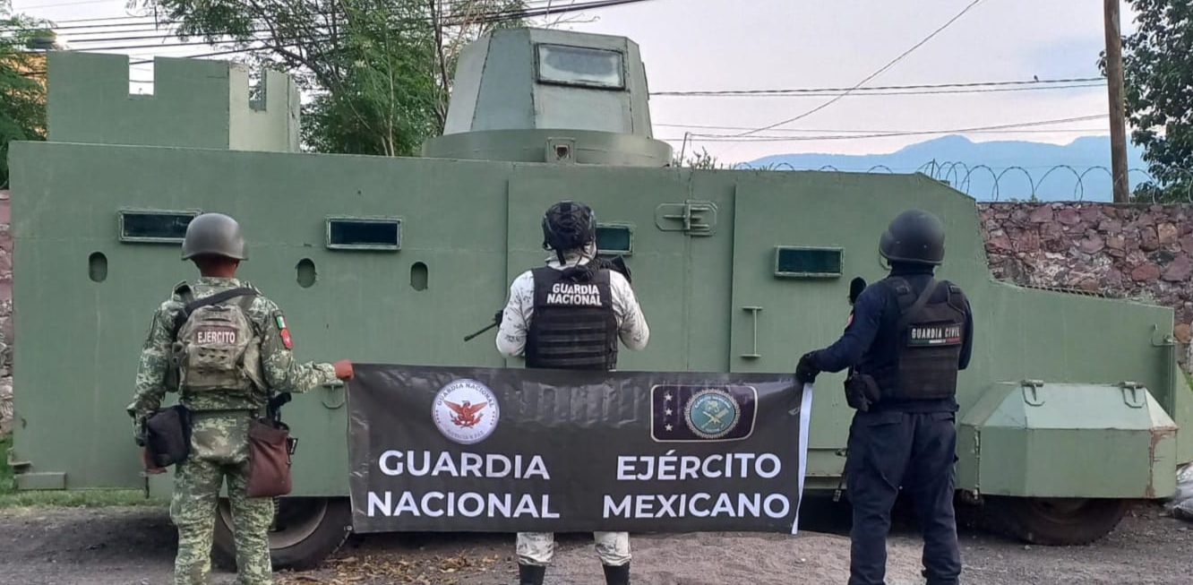 A través de la BOI Apatzingán, GC asegura vehículo con blindaje artesanal