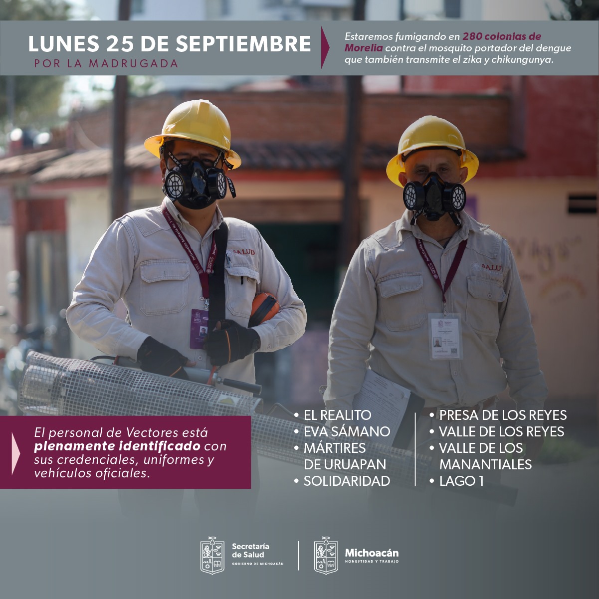 Inicia SSM trabajos contra el dengue en 8 colonias de Morelia.