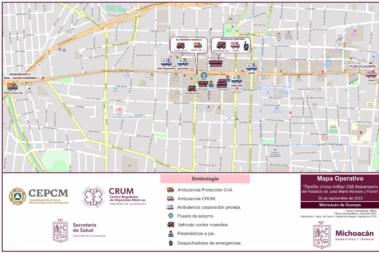 Sigue estas recomendaciones de PC por el desfile del 30 de septiembre, en Morelia