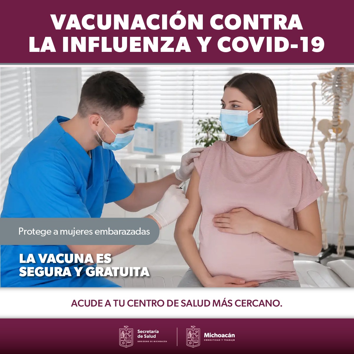 Vacuna contra la influenza, protege la salud de mujeres embarazadas