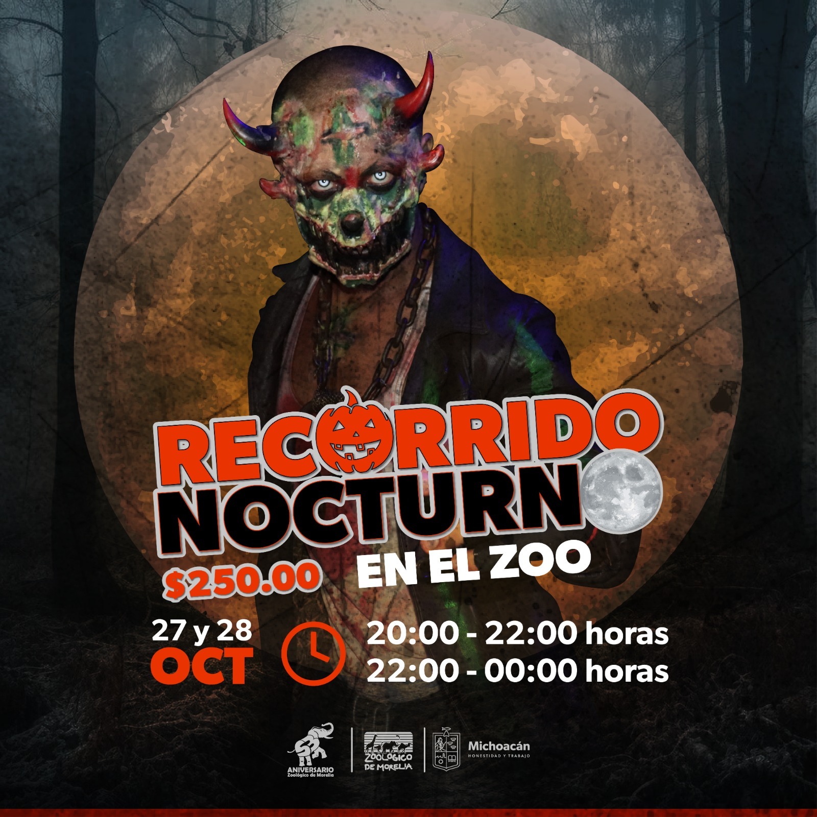 Vive un recorrido de terror en el Zoo Morelia, este fin de semana