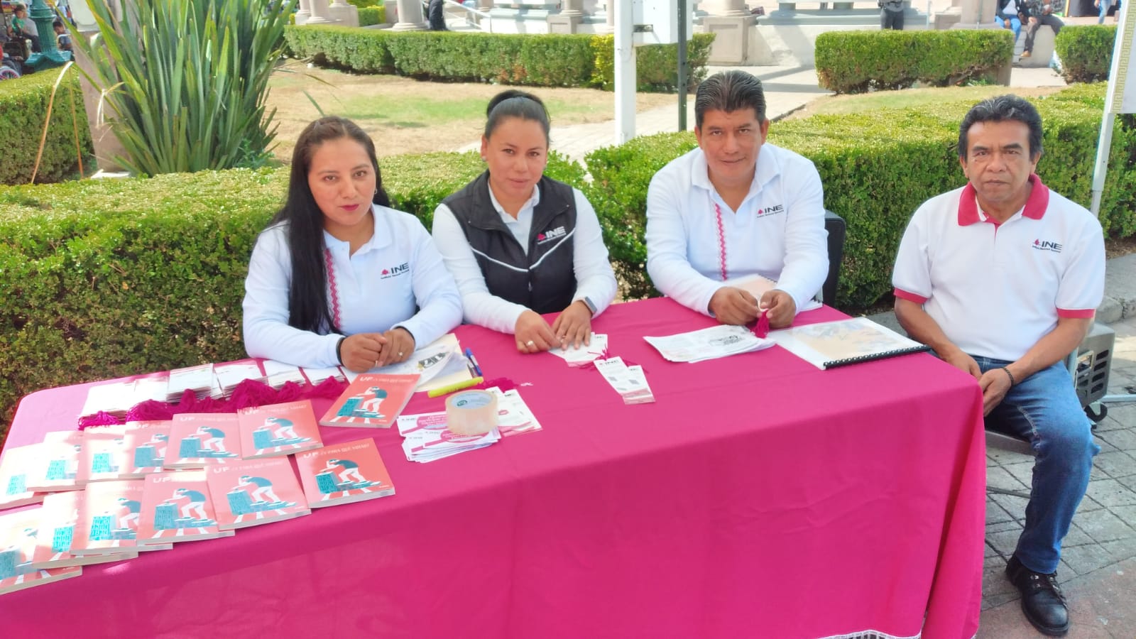 INE instaló módulo de información para cualquier trámite registral