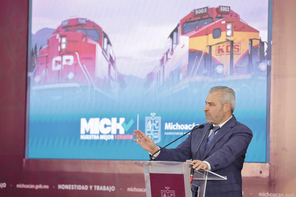 Empresa ferroviaria acuerda inversiones en Michoacán para fortalecer el desarrollo: Bedolla.