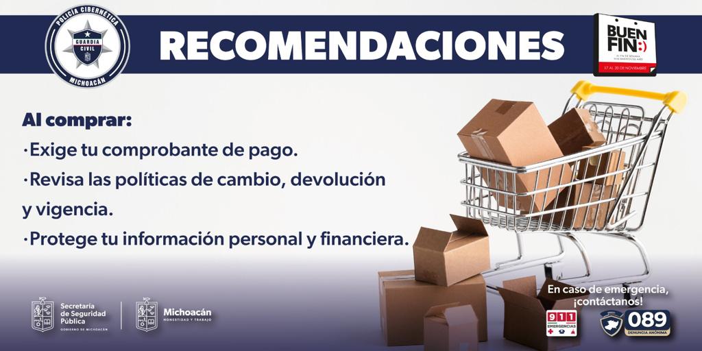 Emite SSP recomendaciones a clientes, para realizar compras seguras durante el Buen Fin 2023